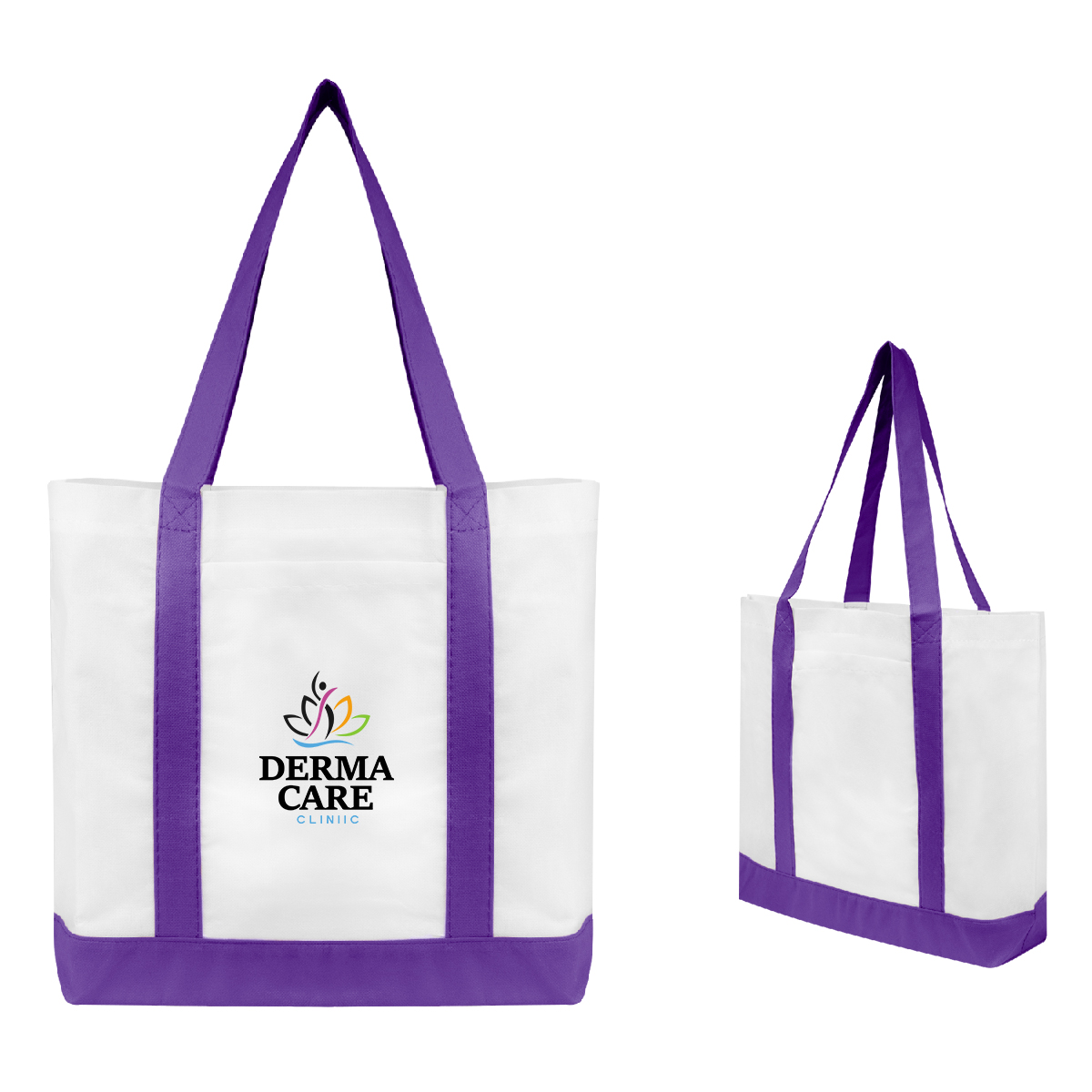 Non-Woven Tote Bag With Trim Colors