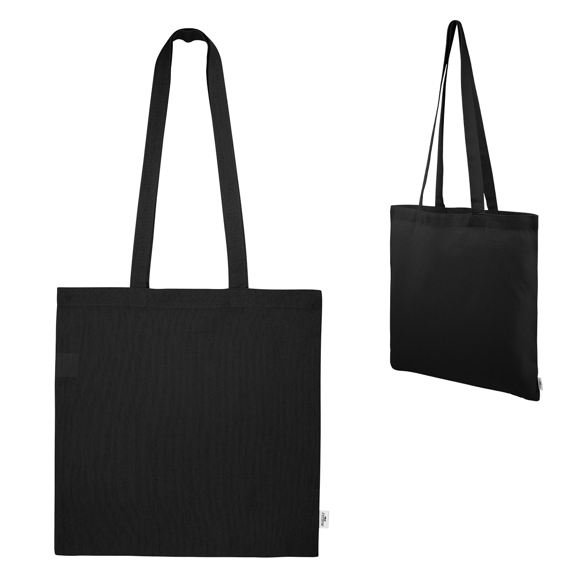 Maeve 8 Oz. Recycled Cotton Tote Bag - BLACK