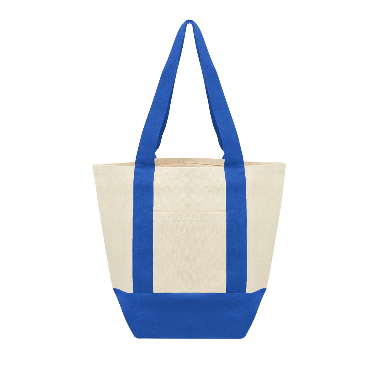 Mini Starboard 10 oz. Recycled Cotton Canvas Tote - NATURAL WITH ROYAL BLUE