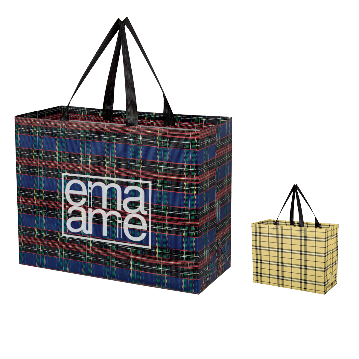 Soho Tartan Laminated Non-Woven Shopper Bag