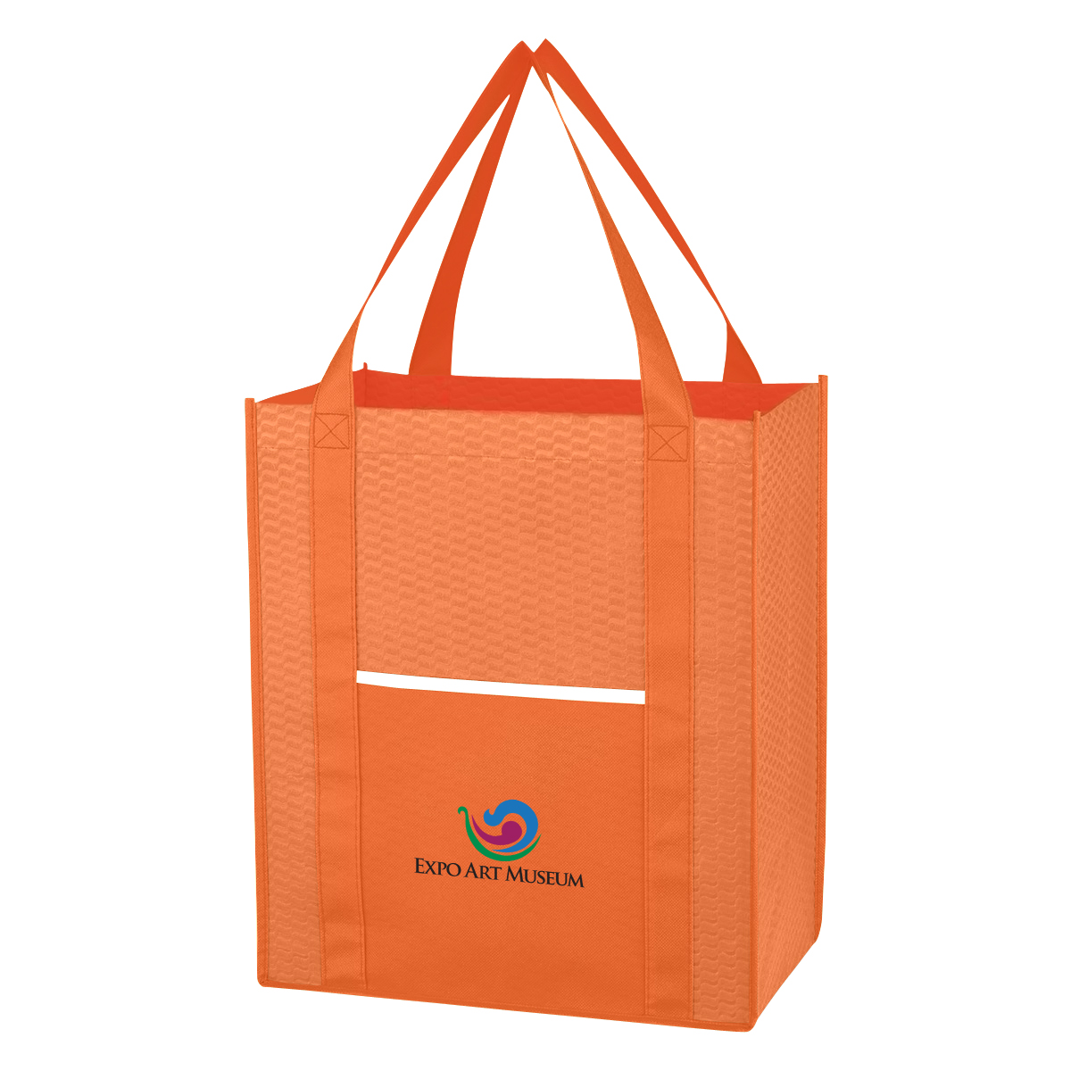 Non-Woven Wave Shopper Tote Bag