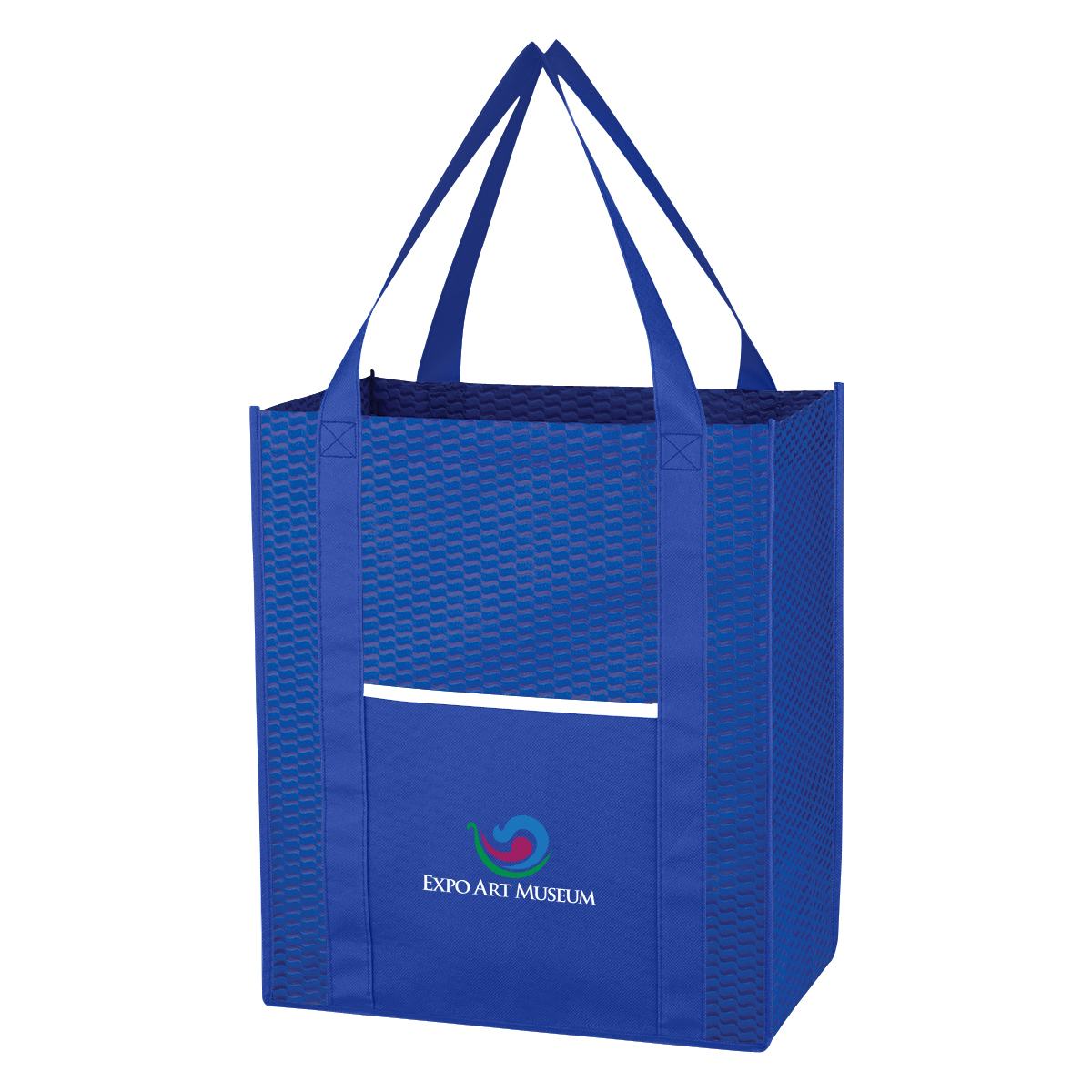 Non-Woven Wave Shopper Tote Bag