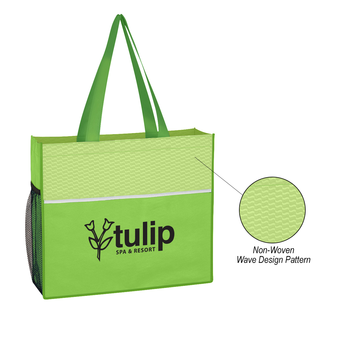 Non-Woven Wave Design Tote Bag