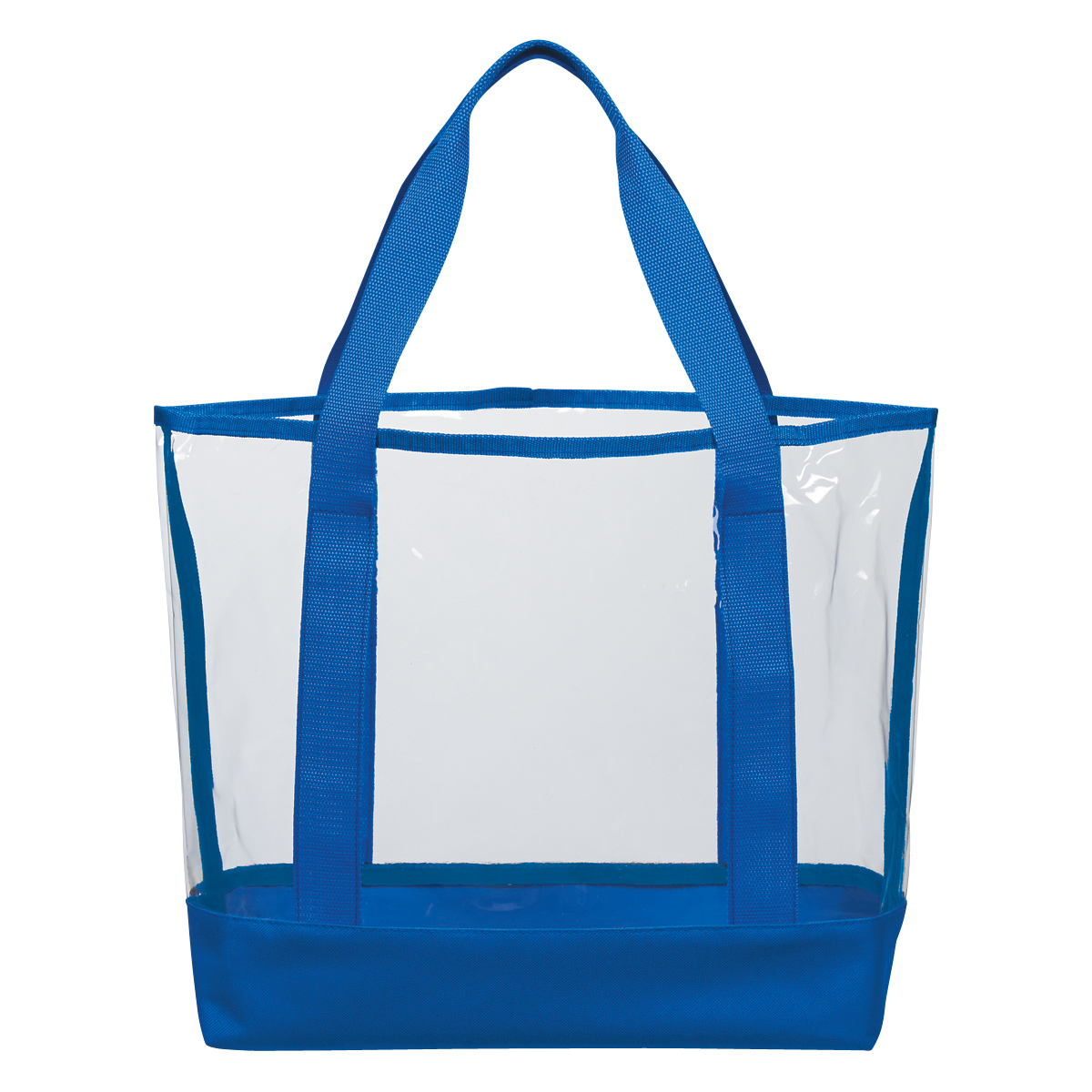 Clear Casual EVA Tote Bag - CLEAR WITH ROYAL