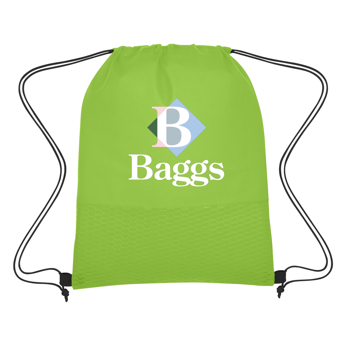 Wave Design Non-Woven Drawstring Bag