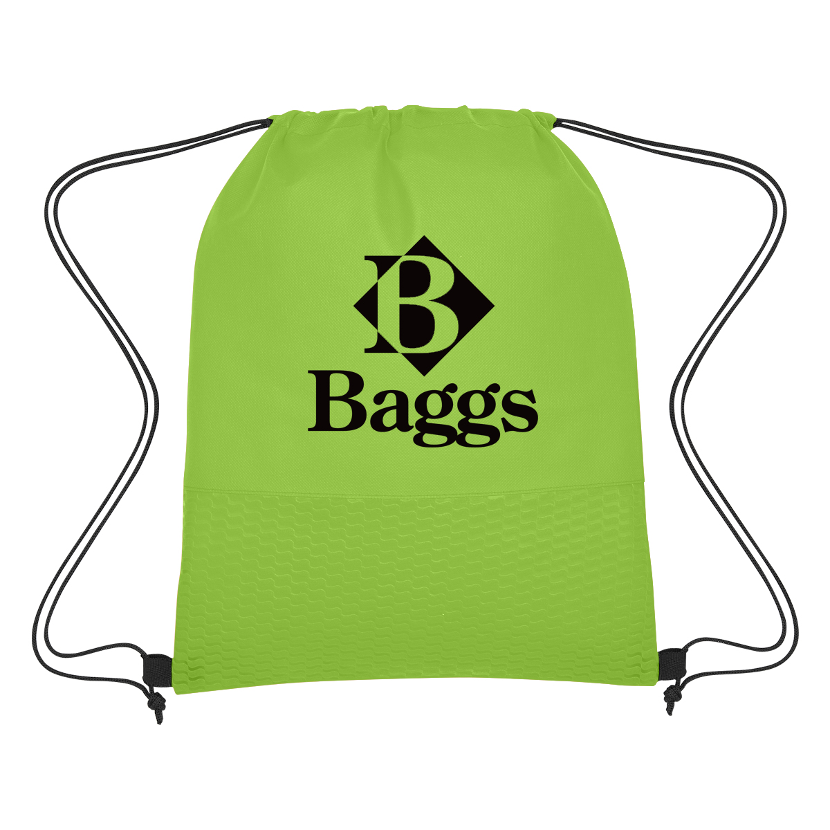 Wave Design Non-Woven Drawstring Bag