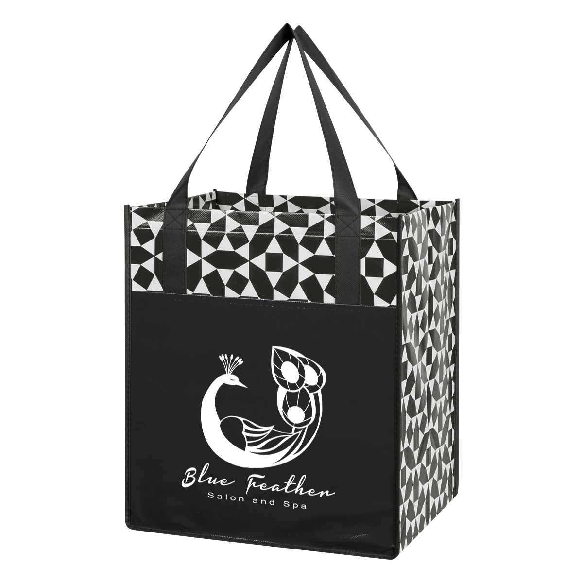 Non-Woven Geometric Shopping Tote Bag