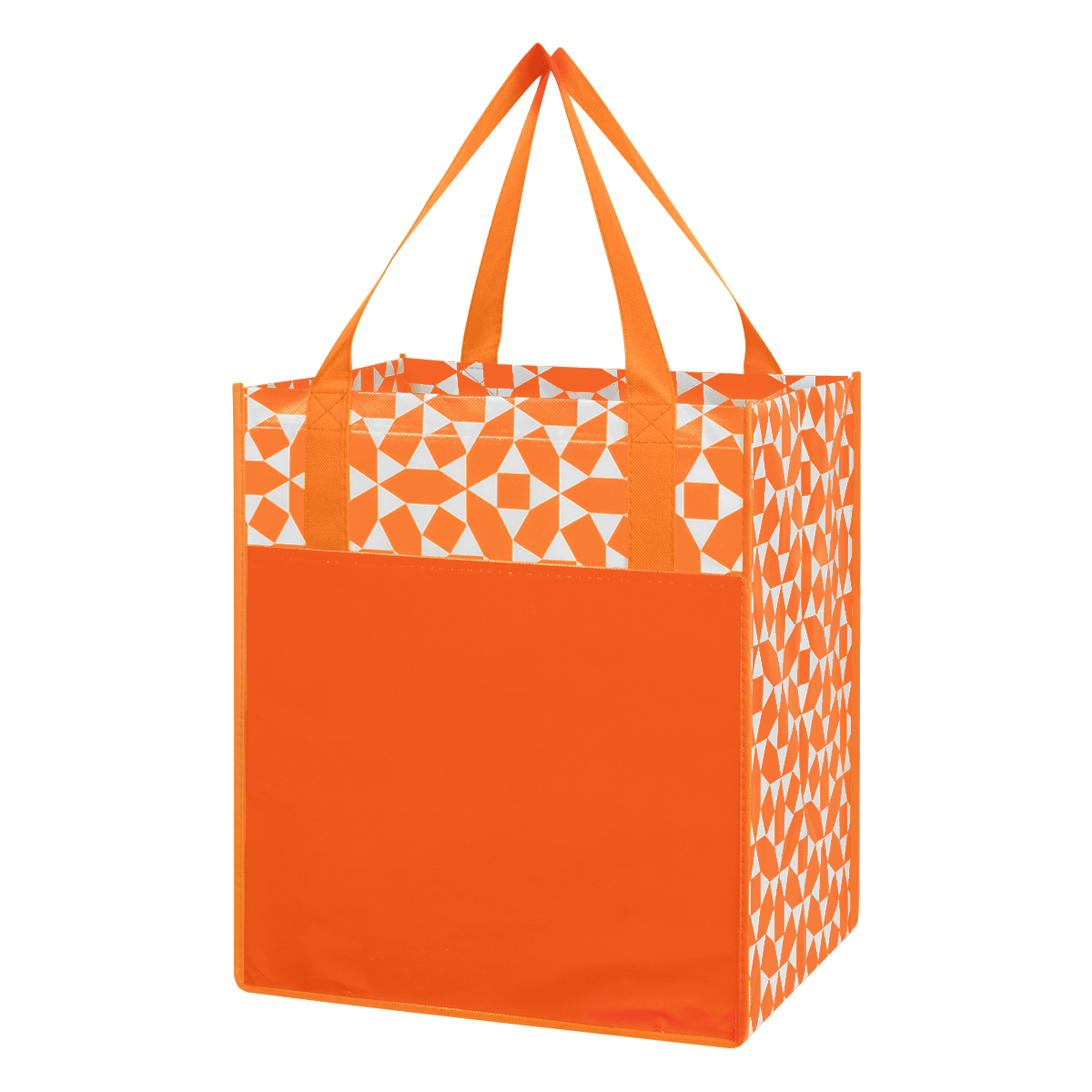 Non-Woven Geometric Shopping Tote Bag