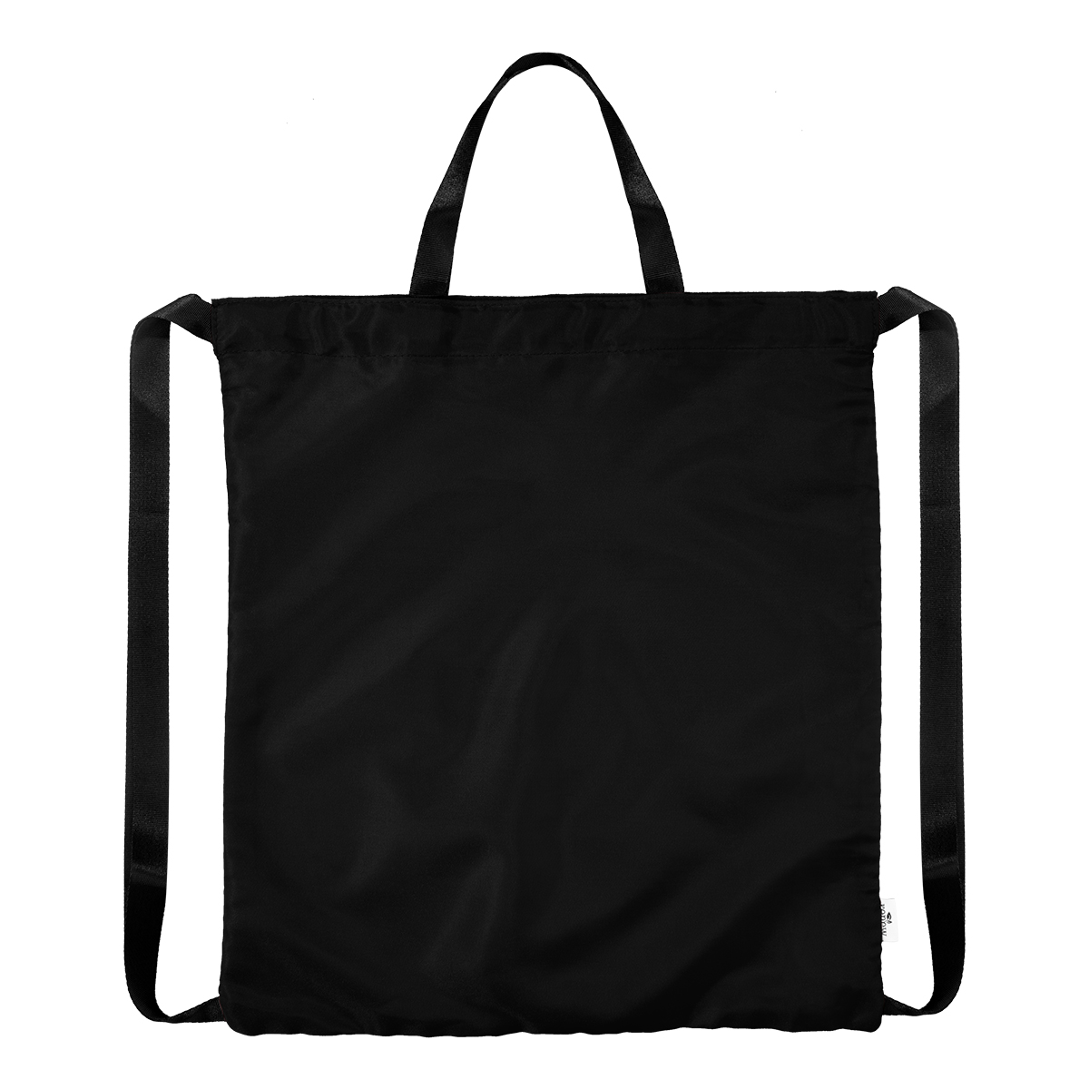 Joel rPET Drawstring Tote Bag - BLACK