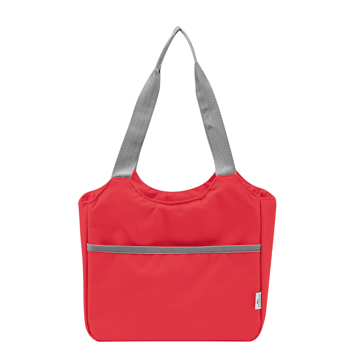 Ashton rPET Cooler Tote Bag - RED WITH GRAY