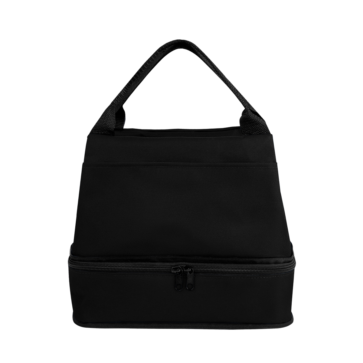 Denson rPET Expandable Dual Compartment Cooler Bag - BLACK WITH BLACK
