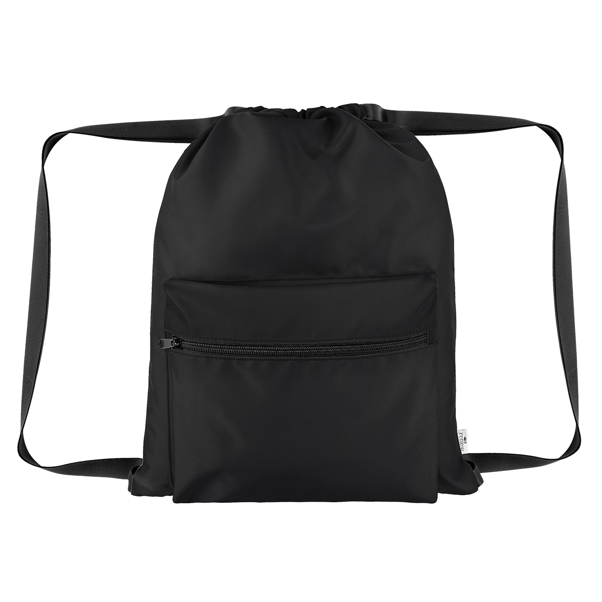 Anywhere rPET Drawstring Bag - BLACK