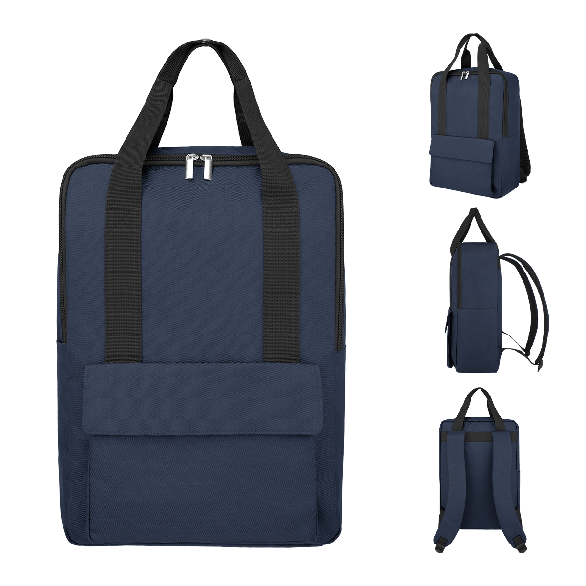 Rainier rPET Laptop Backpack - NAVY BLUE