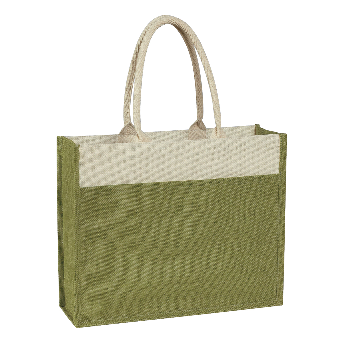 Jute Tote Bag With Front Pocket