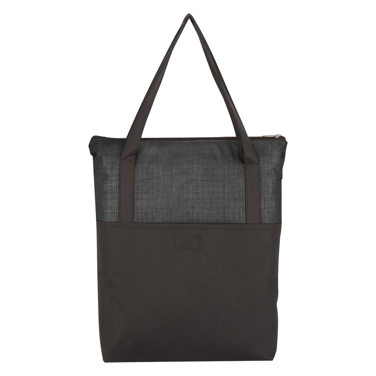 #3633 Crosshatch Non-Woven Zippered Tote Bag - Hit Promotional Products