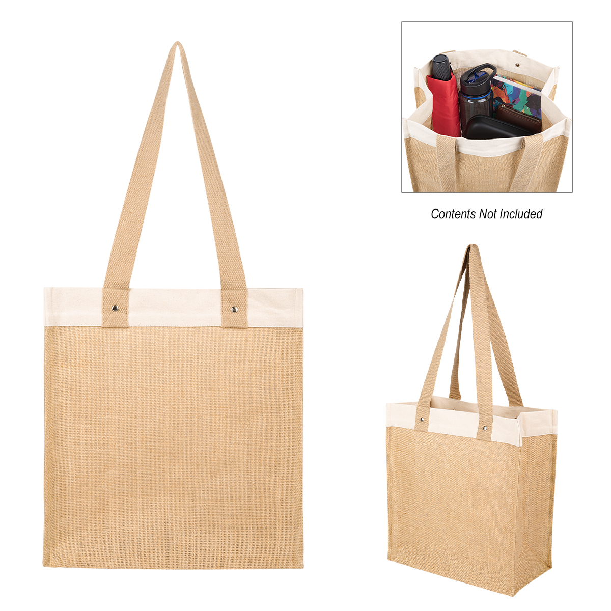 Stephen 12 Oz. Recycled Cotton & Jute Tote Bag