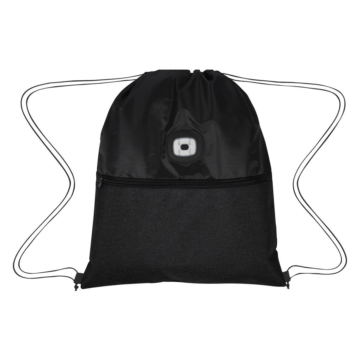COB Light Up Heathered Drawstring Bag-HIT