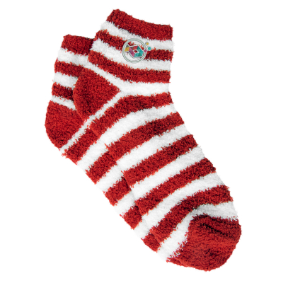 #15003 Fuzzy Stripe Socks - Hit Promotional Products