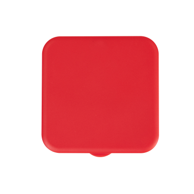 Image 3: Red square object is captured in a studio shot against a plain white backdrop