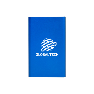 Image 1: GlobalTech logo on blue square box