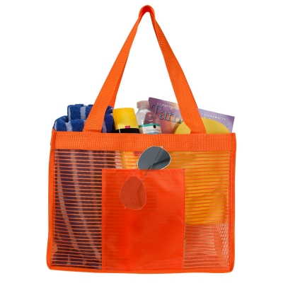 #3184 Sheer Striped Tote Bag - Hit Promotional Products