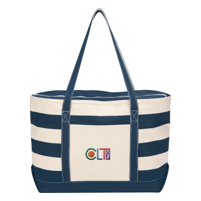 #3240 Cotton Canvas Nautical Tote Bag - Hit Promotional Products