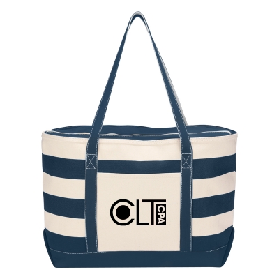 #3240 Cotton Canvas Nautical Tote Bag - Hit Promotional Products