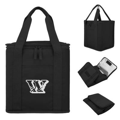 Image 7: Cooler bag in black color, with the “W” design