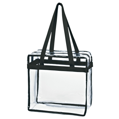 #3603 Clear Tote Bag With Zipper - Hit Promotional Products