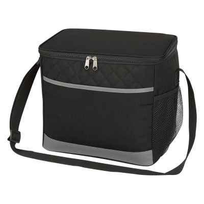 Image 3: Black cooler bag with shoulder strap and outside mesh pocket