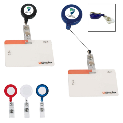 65 Retractable Badge Holder With Laminated Label - Hit Promotional Products