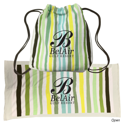 beach towel drawstring bag