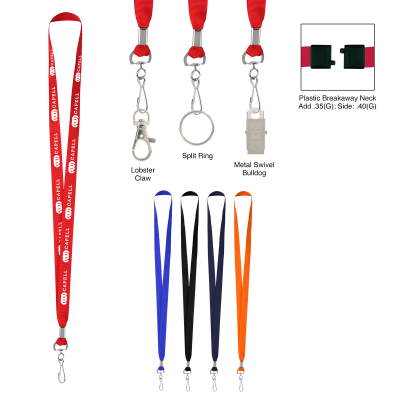 LAN58S-JH Polyester Lanyard With J-Hook - Hit Promotional Products