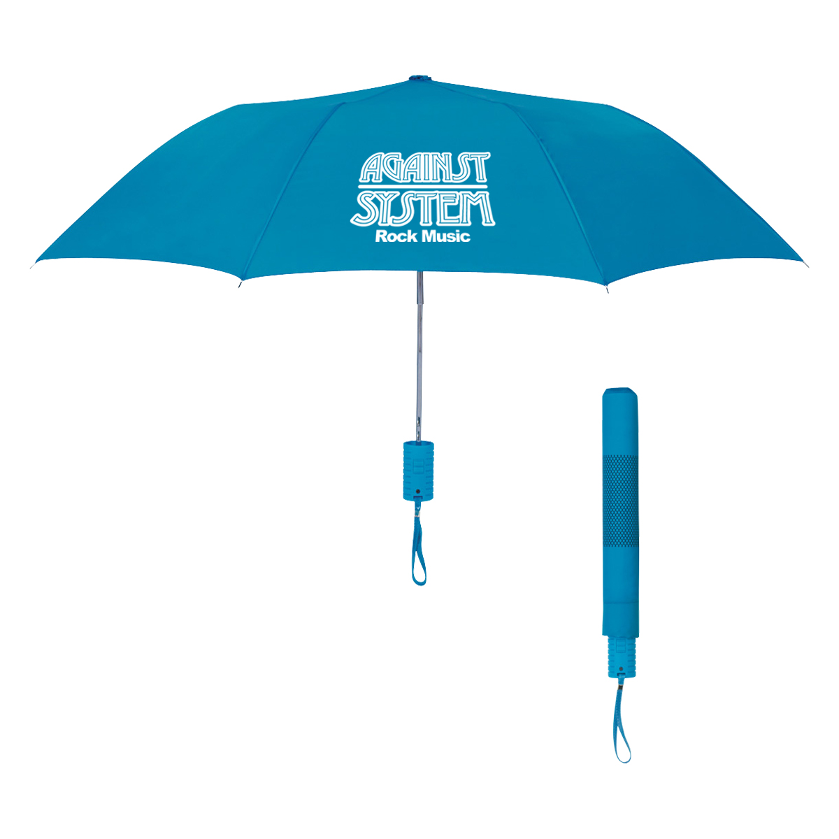 42&#34; Arc Neon Telescopic Folding Umbrella-HIT