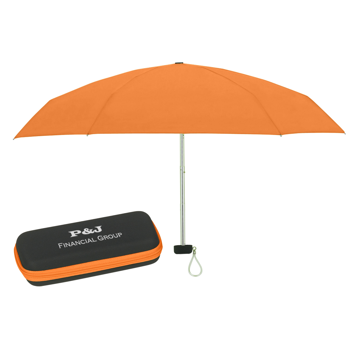 37&#34; Arc Telescopic Folding Travel Umbrella With Eva Case-HIT