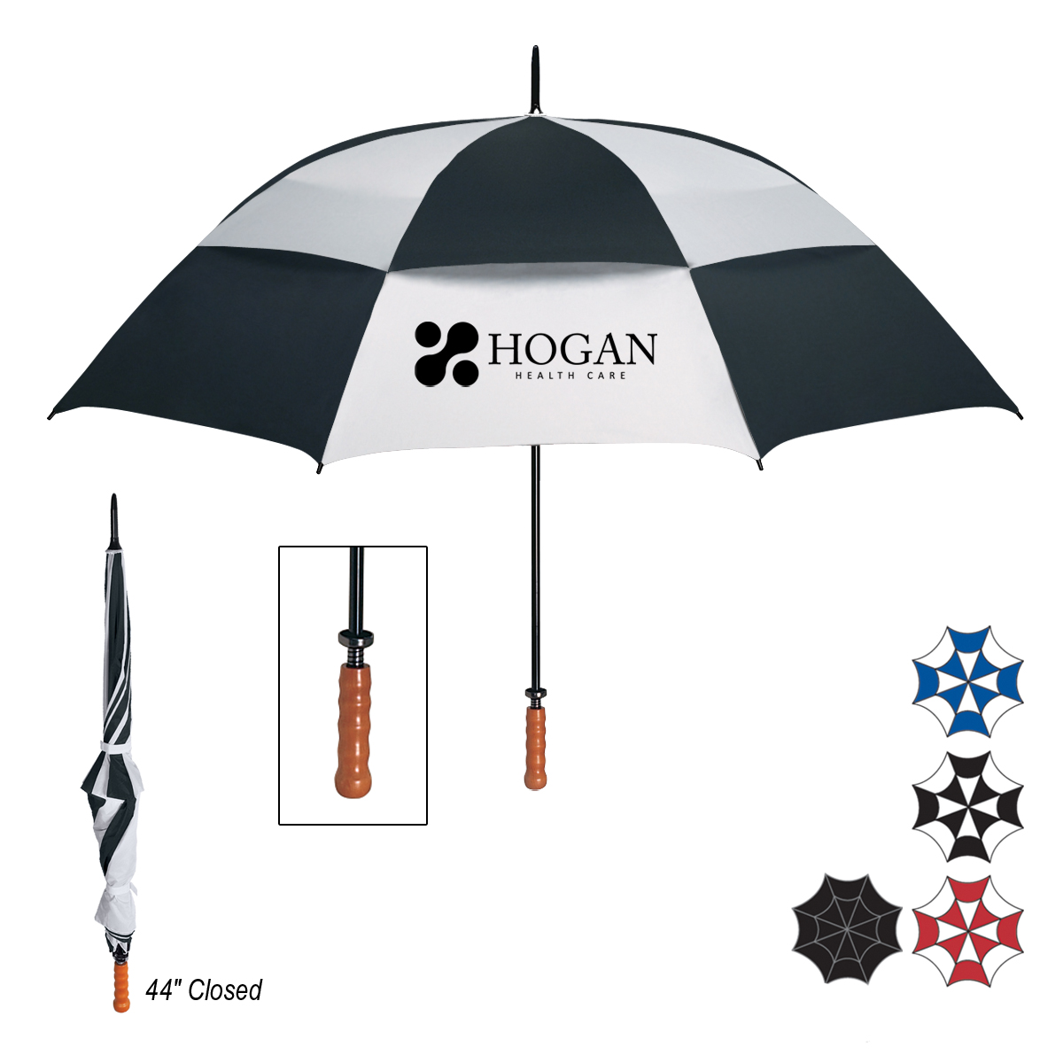 68&#34; Arc Windproof Vented Umbrella-HIT