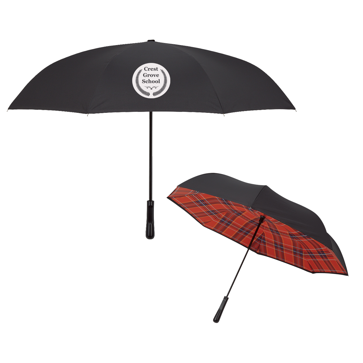 48&#34; Arc Soho Tartan Inversion Umbrella-HIT