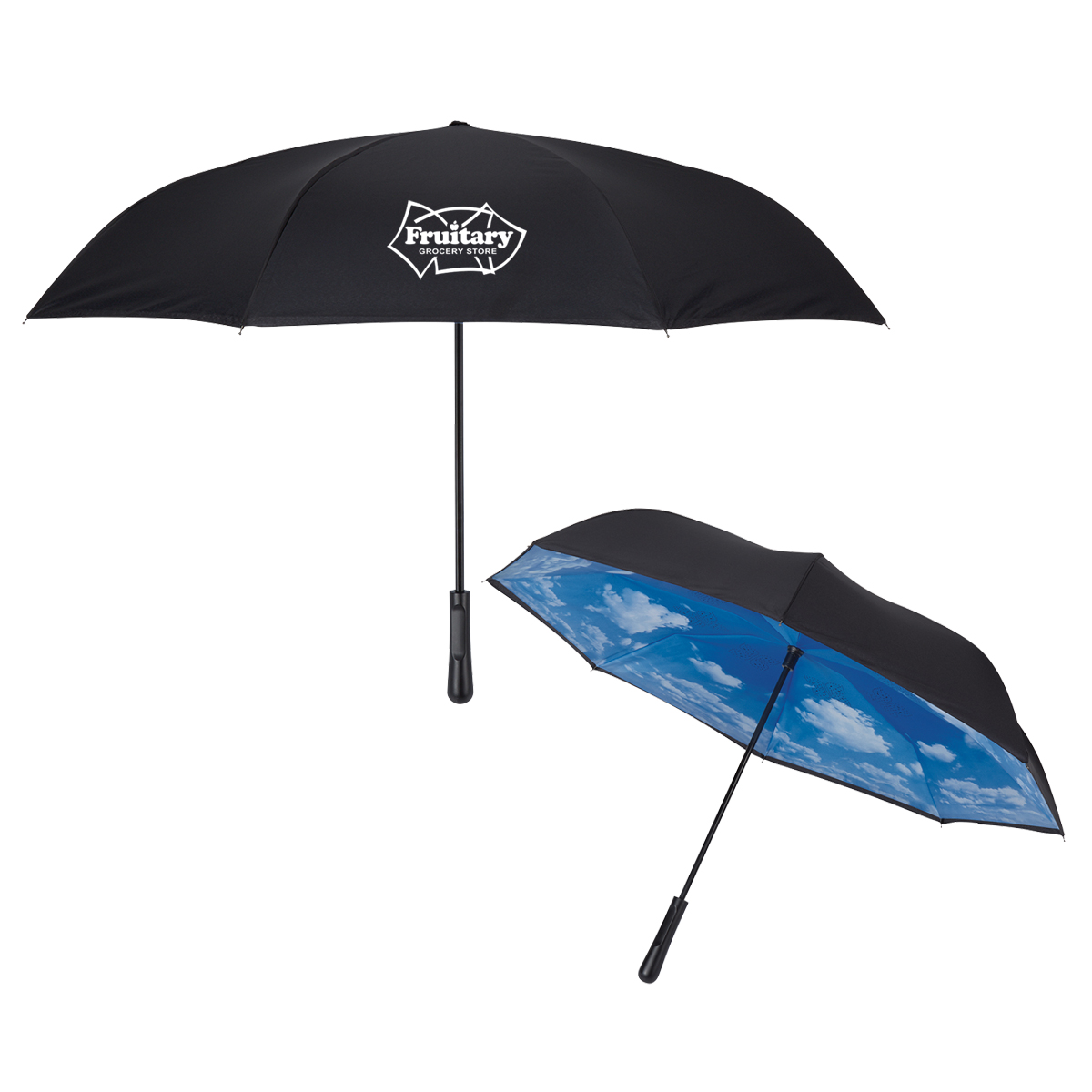 48&#34; Arc Blue Skies Inversion Umbrella-HIT