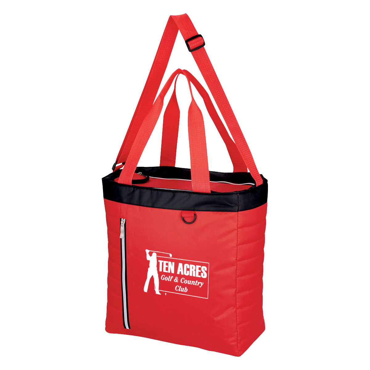 Quilted Slim Line Kooler Tote Bag-HIT