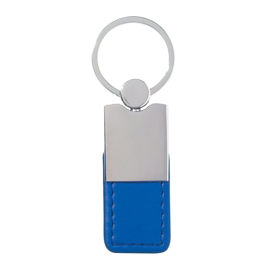 Metal/Simulated Leather Key Tag