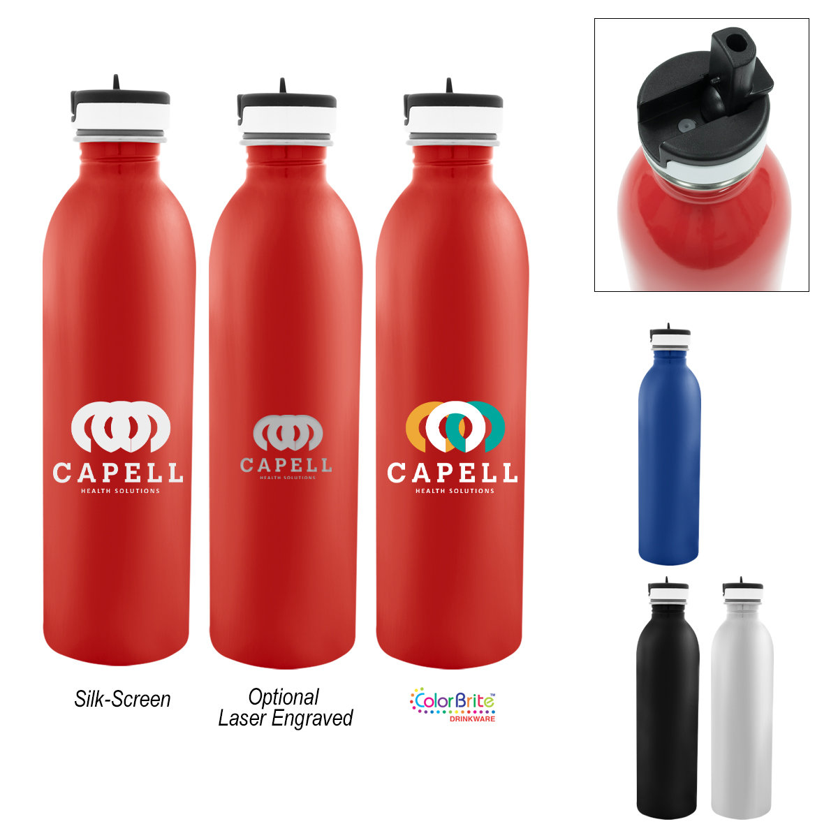 24 Oz. Stainless Steel Newcastle Bottle