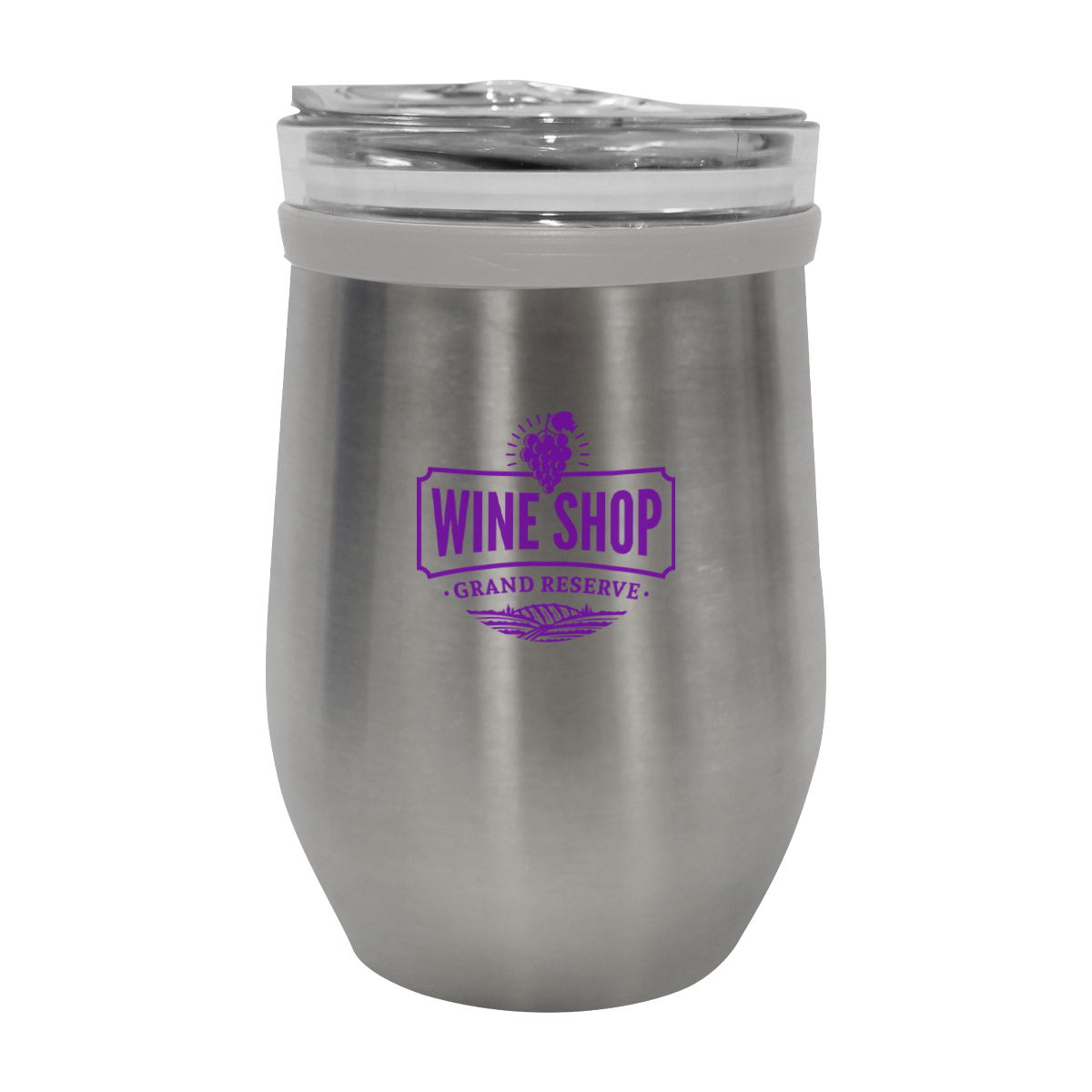 8 Oz. Glass And Stainless Steel Wine Tumbler