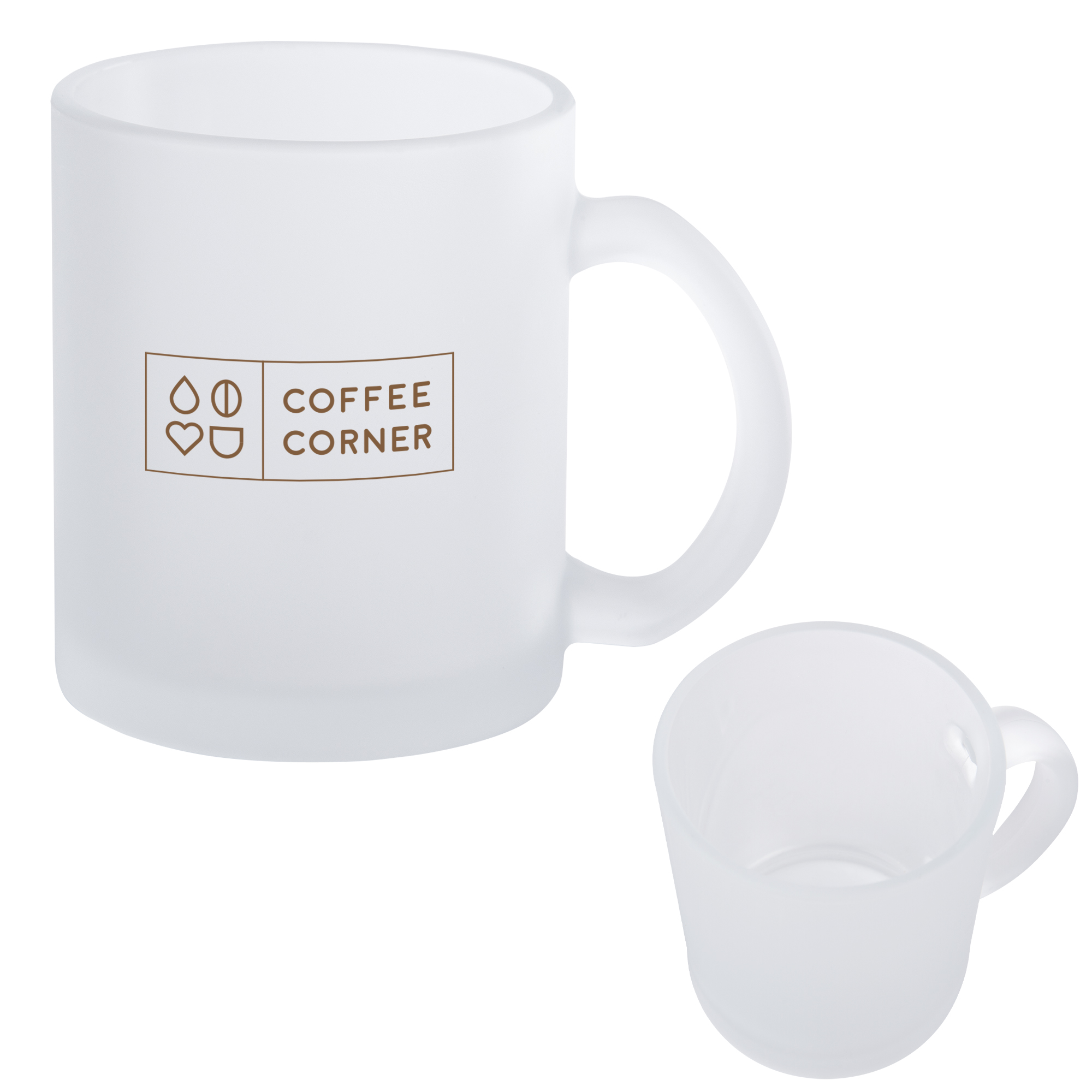 50142 11 Oz. Frosted Glass Mug Hit Promotional Products
