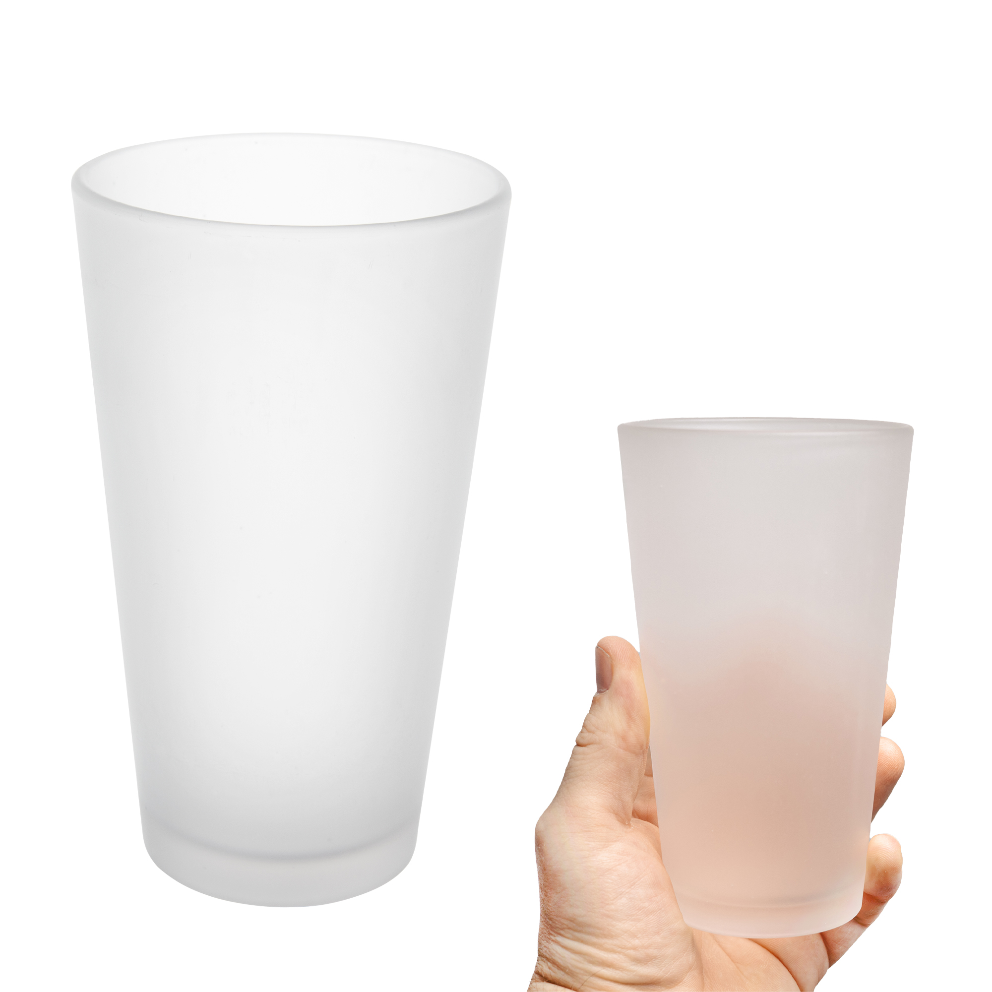 16 Oz. Frosted Glass Cup-HIT