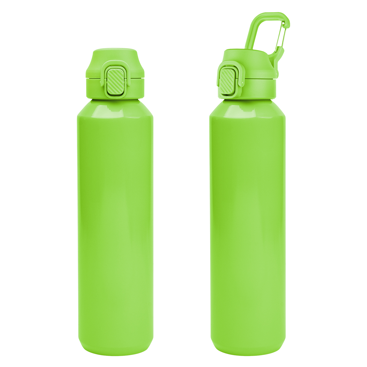 27 Oz. Travis Recycled Aluminum Bottle With Carabiner - LIME