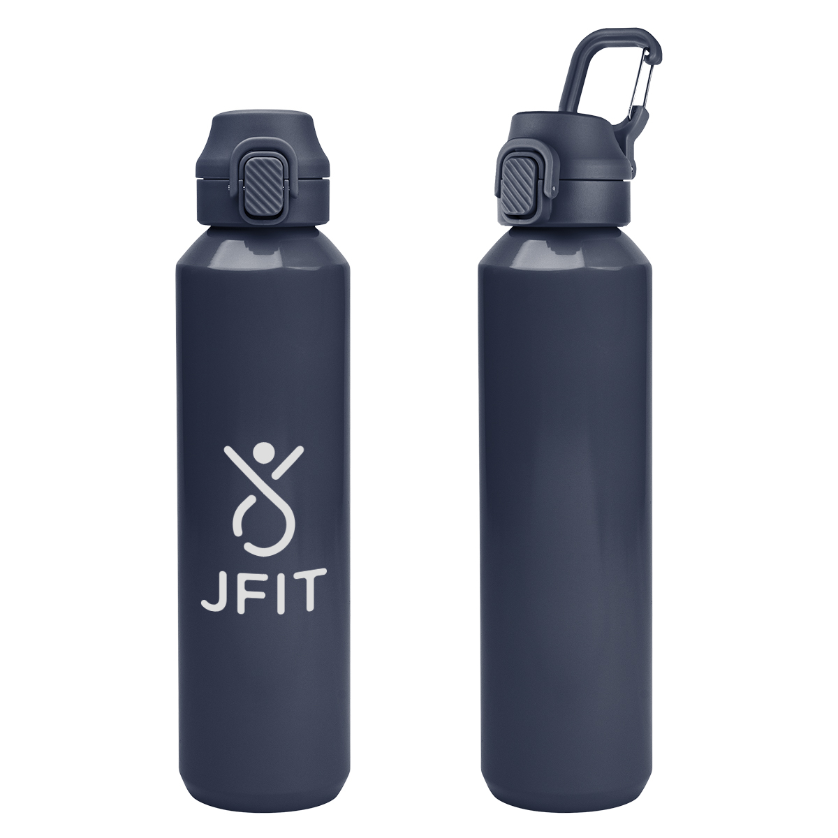 27 Oz. Travis Recycled Aluminum Bottle With Carabiner 1