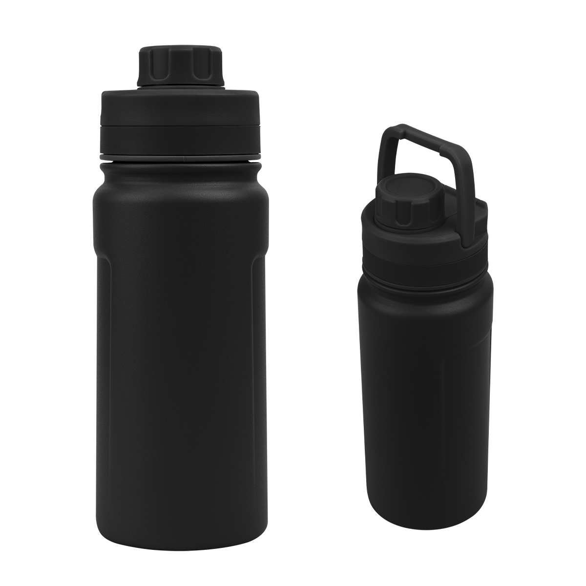 18 Oz. Leslie Recycled Stainless Steel Bottle — BLACK