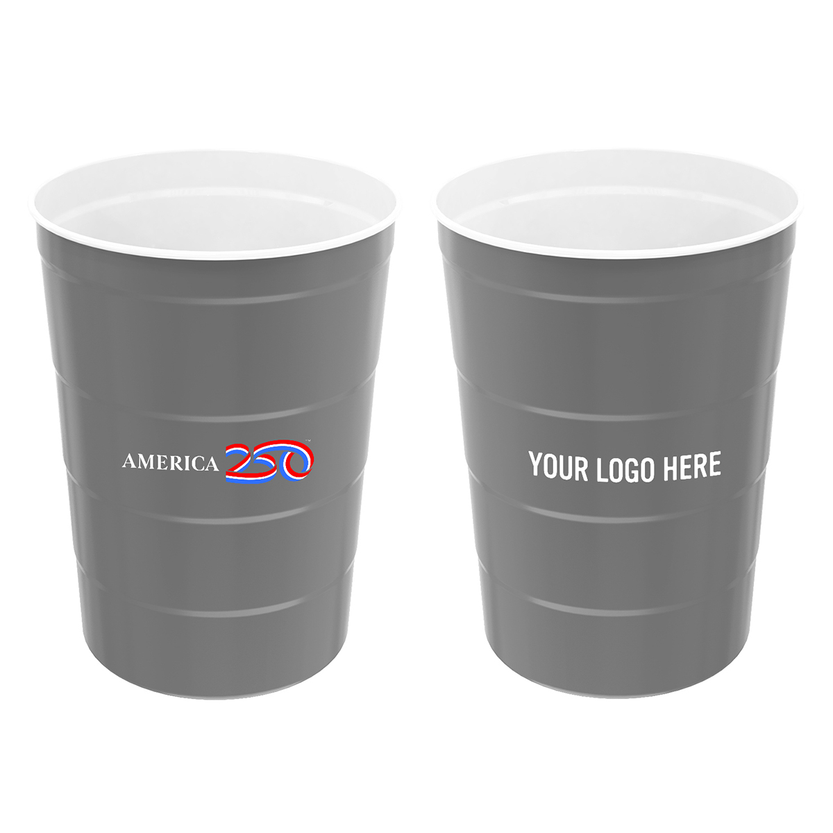 America250™ 16 Oz. Steel Chill-Cups™ - GRAY