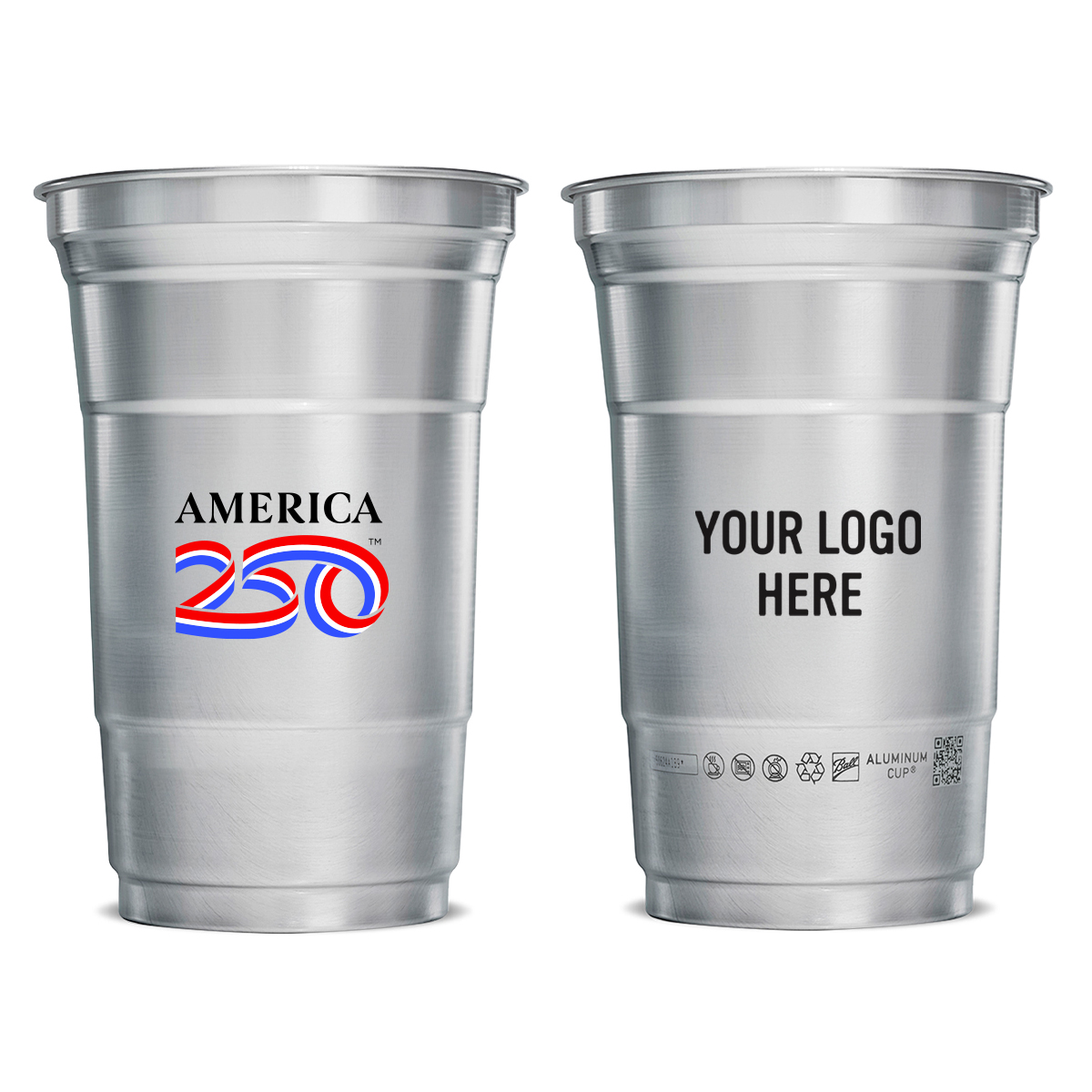 America250™ 20 Oz. Top Cup Aluminum Cup - SILVER