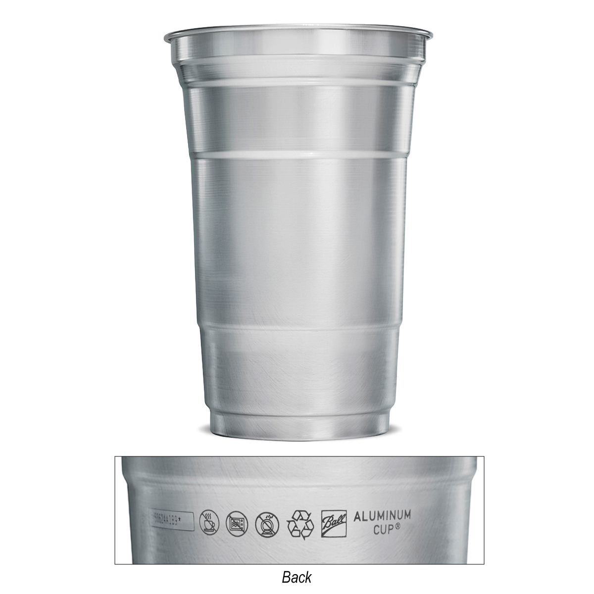 Top Cup By Ball™ 20 Oz. Full Color Aluminum Cup — SILVER